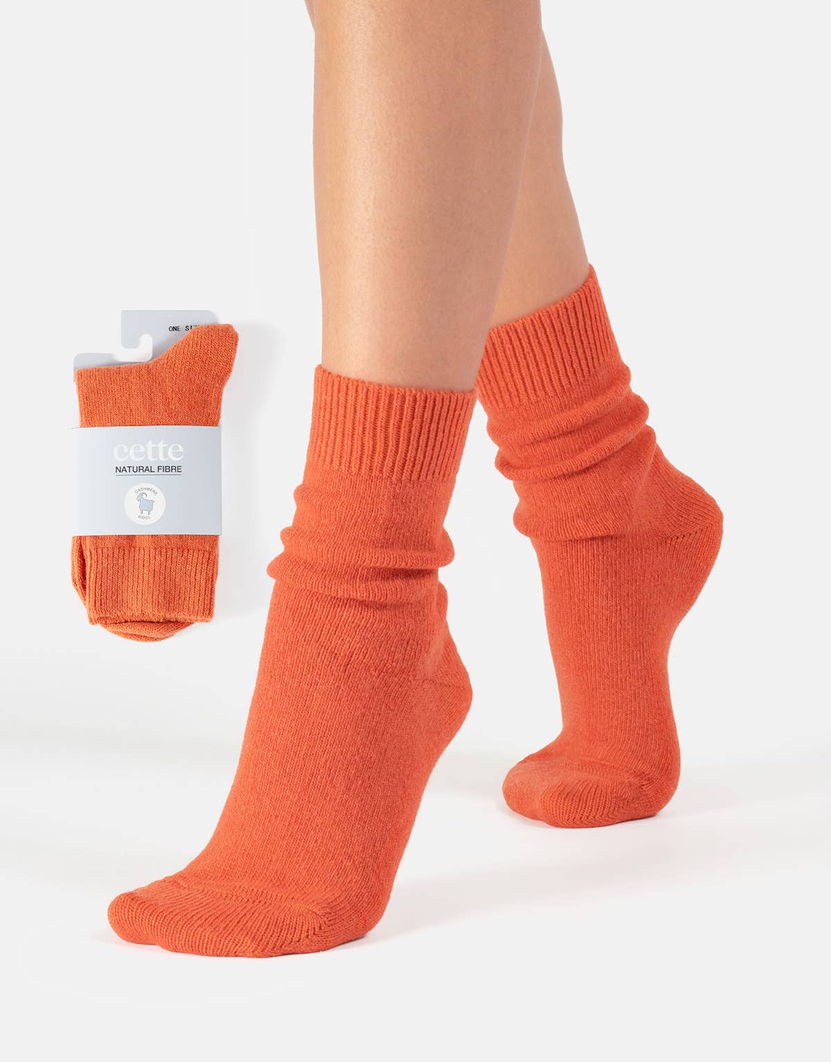 Κάλτσες από Κασμίρ & Μαλλί Merino – Απόχρωση Lava Lamp